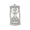 304 Stainless Steel Pendants, Sand Clock, Stainless Steel Color, 38x18.5x1.5mm, Hole: 1.5mm