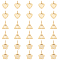 UNICRAFTALE 30pcs 3 Styles Gold Stainless Steel Pendant Base Flower, Triangle, Heart-shaped Pendant Mixed Accessories for DIY Bracelet Pendant Necklace Jewelry Making