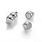 Non-Tarnish 304 Stainless Steel Magnetic Clasps, Stainless Steel Color, 18x8mm, Hole: 1mm