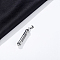 Openable 316L Surgical Stainless Steel Memorial Urn Ashes Pendants, with Glass, Column, Stainless Steel Color, 49x7mm