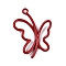 Baking Paint Alloy Pendants, Butterfly, Dark Red, 26x19x2mm, Hole: 2mm