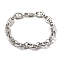 Non-Tarnish 304 Stainless Steel Oval Link Chain Bracelets, Stainless Steel Color, 9-1/8 inch(23cm)