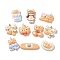 Opaque Resin Cabochons, Bear & Heart & Girl, Mixed Shapes, Navajo White, 12~29.5x19.5~38.5x7~7.5mm