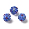 Handmade Lampwork Beads, Flower, Royal Blue, 11~13mm, Hole: 1.2mm