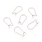 304 Stainless Steel Hoop Earring Findings, Kidney Ear Wire, Rose Gold, 22x11.5x0.7mm, 21 Gauge, Pin: 0.7mm