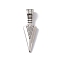 Non-Tarnish 304 Stainless Steel Big Pendants, Triangle, Stainless Steel Color, 56x17x9.5mm, Hole: 5.5x8.5mm