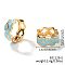 Fashionable Minimalist Multicolor Brass Enamel Hoop Earrings for Elegant and Unique Ear Accessories, Blue, 13x5mm