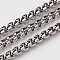 Tarnish Resistant 304 Stainless Steel Box Chains, with Spool, Unwelded, Stainless Steel Color, 2.5x2.5mm, about 32.8 Feet(10m)/roll