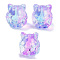 Transparent Spray Paint Glass Beads, Fox, Medium Purple, 15x14x13.5mm, Hole: 1.2mm