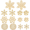 SUNNYCLUE 1 Box 84Pcs Filigree Charms Filigree Findings Gold Filigree Flower Charms Flower Connectors Hollow Chandelier Charm Metal Filigree Embellishments for Jewelry Making DIY Headwear Hairpin