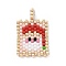 Christmas Theme Handmade MIYUKI Japanese Seed Loom Pattern Seed Beads, Christmas Theme Rectangle Pendants, Santa Claus, 24x15x1.7mm, Hole: 3x2mm