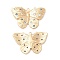 Brass with Cubic Zirconia Pendants, Cadmium Free & Nickel Free & Lead Free, Butterfly Charm, Real 18K Gold Plated, 14.5x22x2.2mm, Hole: 0.9mm