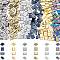 CREATCABIN 360Pcs 2 Hole Tila Beads 12 Styles Half Glass Seed Beads Bulk Rectangle Mix Metallic Color Mini Opaque Square Flat Loose Spacer Beads for Craft Bracelet Necklace Earring Jewelry Making