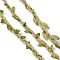 Cloth Leaf Trim Ribbon, with Hemp Cords, for Arts Crafts DIY Decoration Gift Wrapping, Green, 25x1mm, 10m/Roll