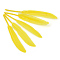 Goose Feather Costume Accessories, Dyed, Yellow, 100~175x13~25mm