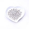 Brass Beads, Long-Lasting Plated, Round, Silver, 1/8 inch(3mm), Hole: 1mm