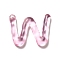 Transparent Resin Alphabet Pendants, Letter Charms, Letter.W, 41~45x33~52.5x8mm, Hole: 3.5mm