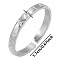 Stylish 304 Stainless Steel Cuff Ring for Women, Simple and Not Fading, Stainless Steel Color, Inner Diameter: 17mm