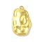 304 Stainless Steel Pendants, Irregular Oval Charm, Real 18K Gold Plated, 26x16x4mm, Hole: 2mm