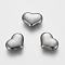 Tarnish Resistant 304 Stainless Steel Cabochons, Fit Floating Locket Charms, Heart, Stainless Steel Color, 5x6.5x2mm