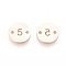 Numbers 304 Stainless Steel Links, Laser Cut, PVD Vacuum Plating, for Craft Jewelry Making, Flat Round with Num.5, Rose Gold, Num.5, 10x1mm, Hole: 1.4mm
