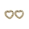 304 Stainless Steel Rhinestone Cabochons, Ion Plating(IP), Golden, Heart, 9x9.5x1.5mm