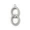 304 Stainless Steel Pendants, Number 8 Charm, Anti-Tarnish, Stainless Steel Color, 27x11x3.5mm, Hole: 1.8mm