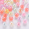 AB Colour Imitation Jelly Acrylic Beads, Round, Mixed Color, 8mm, Hole: 2mm, about 2000pcs/500g