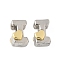 Brass Beads, Cadmium Free & Lead Free, Platinum & Golden, Letter I, 11x7x7.5mm, Hole: 5x4mm