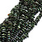 Natural Seraphinite Beads Strands, Oval, 7~12x9~15x1.5~4.5mm, Hole: 1mm, about 83pcs/strand, 14.88''(37.8cm)