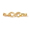 Brass Fold Over Clasps, Cadmium Free & Nickel Free & Lead Free, Infinity, Real 18K Gold Plated, 38mm, Hole: 3.5mm