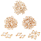 PandaHall 96pcs 3 Style Iron Rhinestone Charms Pendant for Bracelet Necklace Earring Jewelry Making, Light Gold