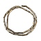Electroplated Natural Lava Rock Beads Strands, Column, Antique Golden Plated, 9x3mm, Hole: 1mm, about 43pcs/strand, 15.75''(40cm)