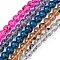 Glass Beads Strands, Spray Painted, Round, Mixed Color, 8mm, Hole: 1mm, 15 inch