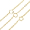 Brass Cable Chains, Soldered, Cadmium Free & Nickel Free & Lead Free, with Spool, Flower, Golden, 6x6x1mm, about 32.81 Feet(10m)/Roll