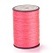 Round Waxed Polyester Thread String, Micro Macrame Cord, Twisted Cord, for Leather Sewing Stitching, Salmon, 0.8mm, about 54.68 Yards(50m)/Roll