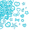 Plastic Cabochons, Mixed Shapes, for DIY Jewelry Accessories, Light Sea Green, 5.5~18.5x4~19x2mm, 2 bags/box