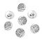 Zinc Metal Alloy Shank Buttons, Flat Round with Tree of Life, Antique Silver, 14.5x7mm, Hole: 2.5mm