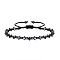 Synthetic Hematite Braided Bead Braeclet, Rhombus, 6.30~12.60 inch(16~32cm)