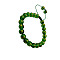 Dyed Natural Quartz Crystal Round Braided Bead Bracelet, Om Mani Padme Hum Adjustable Bracelet, Green
