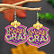 Wood Feather Dangle Earrings for Carnival Party, Platinum, Word, 72x43mm