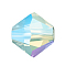 Preciosa® Crystal Beads, Czech Crystal, Bicone(451 69 302 Rondelle), 51000 20000 Chrysolite Opal AB 2x, 6mm, Hole: 1mm