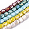 Opacity Electroplate Glass Beads Strands, AB Color Plated, Faceted Column, Mixed Color, 10x10mm, Hole: 1.4mm, about 50pcs/strand, 19.69inch, (50cm)