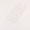 Brass Stud Earring Findings, Ear Threads, Nickel Free, Real Platinum Plated, 103mm, Hole: 2mm, Pin: 0.8mm