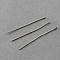 Tarnish Resistant 304 Stainless Steel Flat Head Pins, Stainless Steel Color, 50x0.7mm, 21 Gauge, Head: 1.5mm