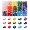 450Pcs 15 Style Electroplate Glass Beads Strands, AB Color Plated, Faceted, Rondelle, Mixed Color, 8x6mm, Hole: 1mm, 30Pcs/style