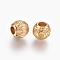 316 Surgical Stainless Steel European Beads, Large Hole Beads, Ion Plating (IP), Rondelle, Aquarius, Golden, 10x9mm, Hole: 4mm