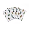 Polycotton(Polyester Cotton) Packing Pouches Drawstring Bags, with Cactus Printed, Colorful, 18x13cm
