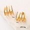 Stainless Steel Multilayer Stud Earrings, with Clear Cubic Zirconia, Golden, 13x17mm