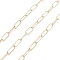 Brass Textured Oval Link Chains, Cadmium Free & Nickel Free & Lead Free, Unwelded, with Spool, Real 18K Gold Plated, 12.5x5x0.8mm